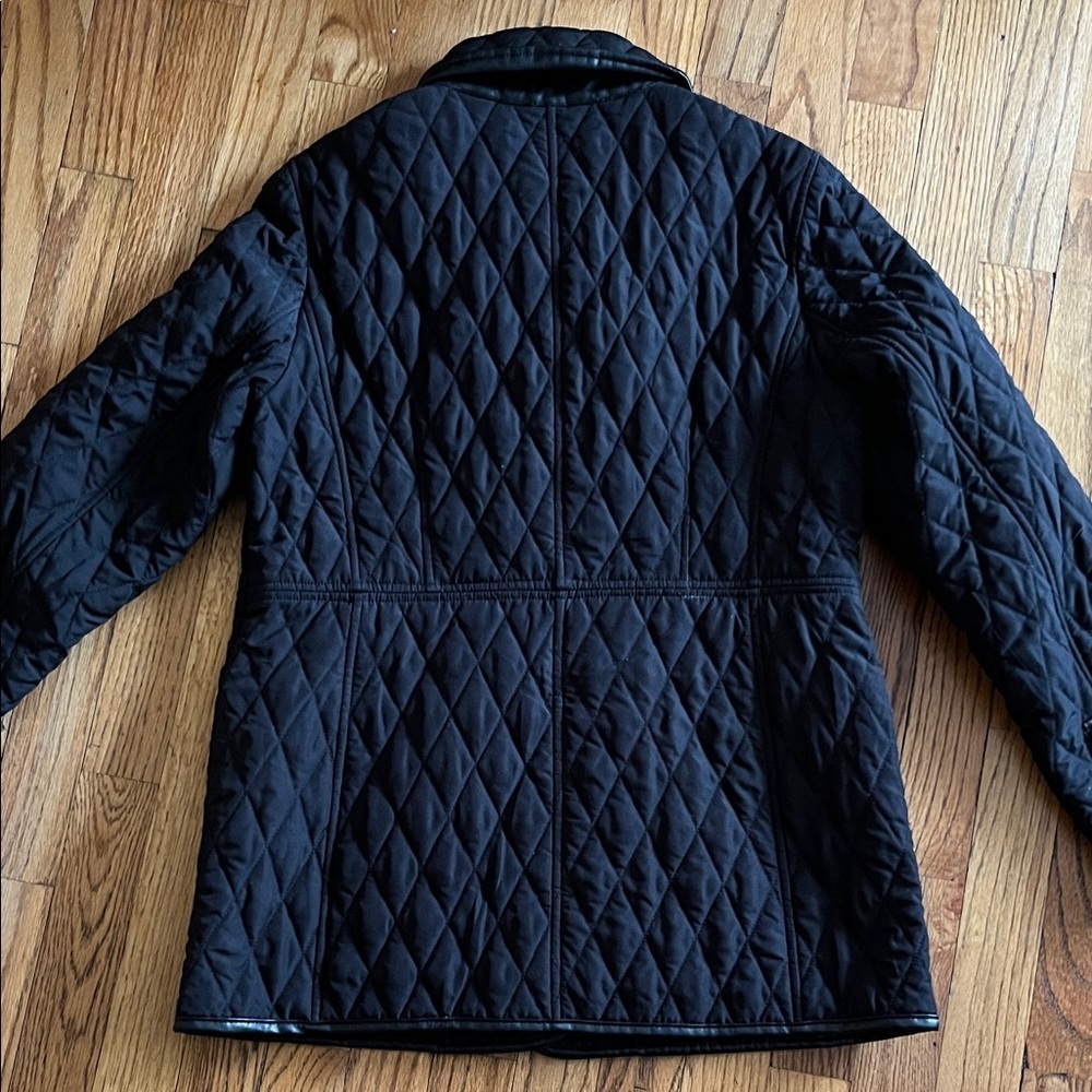 Chico's Black Quilted Button-Front Puffer Jacket - Picture 8 of 8